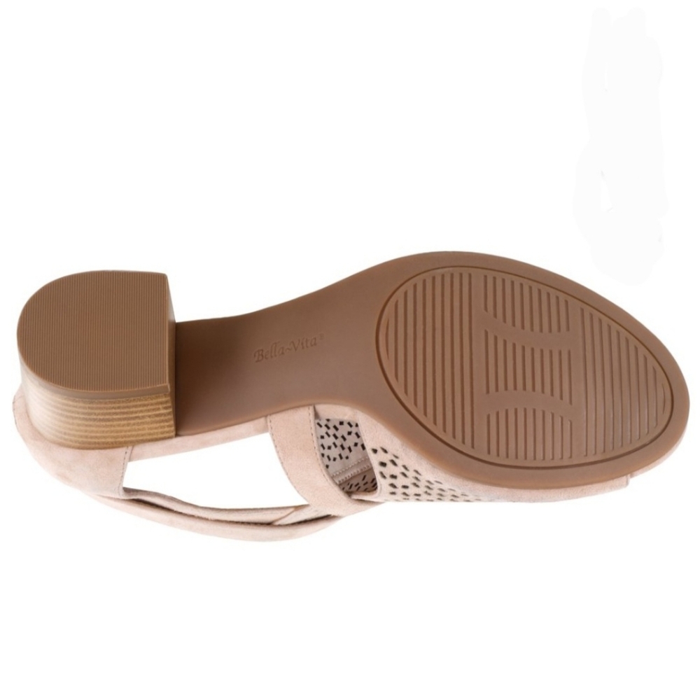 Bella Vita Tan Perforated Sandals 11W - Picture 5 of 8